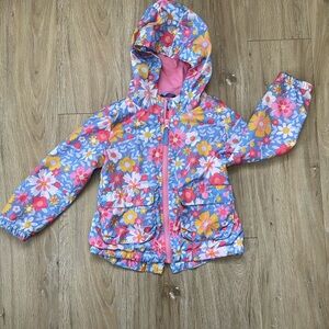 Floral Hooded Jacket for Kids Toddler Girls 4T